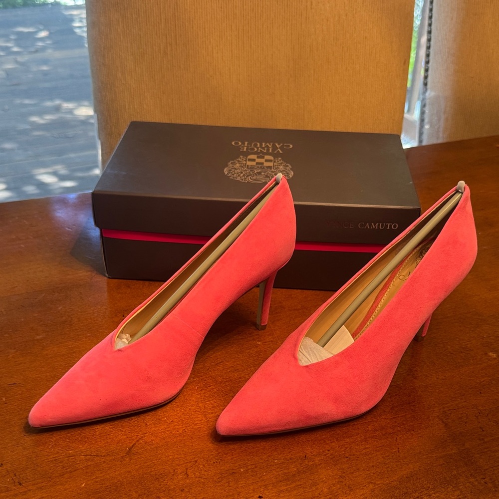 Vince Camuto Coral Suede Heels